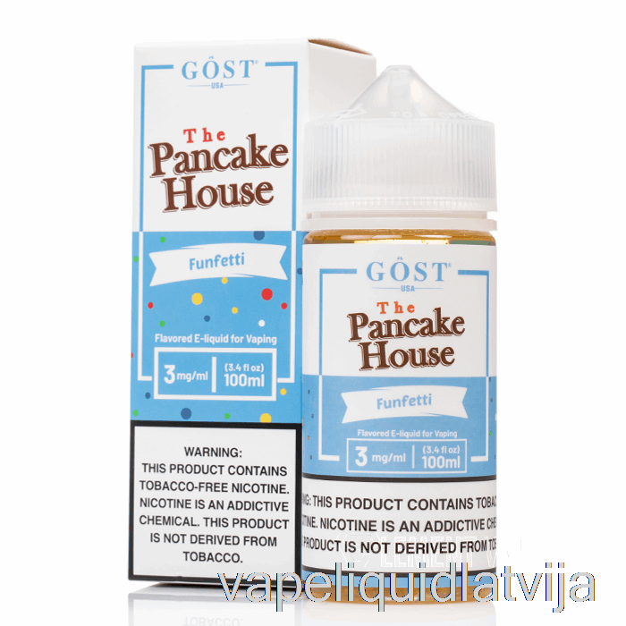 Funfetti - Pankūku Māja - Gost Vapor - 100ml 3mg Vape šķidrums